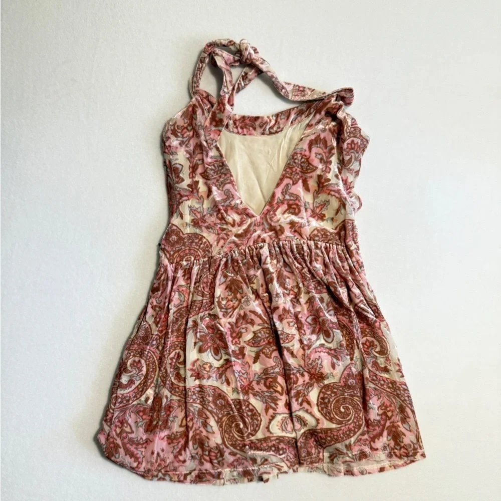 Free People All The Time Velvet Petal Dress Size S
